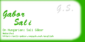 gabor sali business card